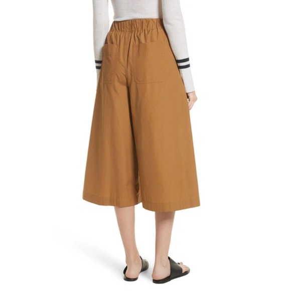 Vince Drawstring Side-slit Cropped Culotte Pants In Mojave Size S - Picture 2 of 10